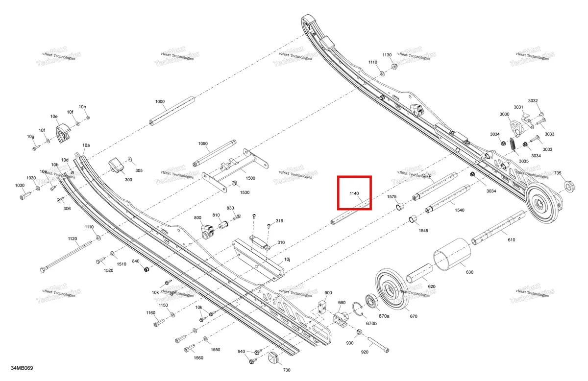Деталь 503195355 на схеме узла 2022 Ski-Doo MXZ 600RS Suspension - Rear - Lower Section