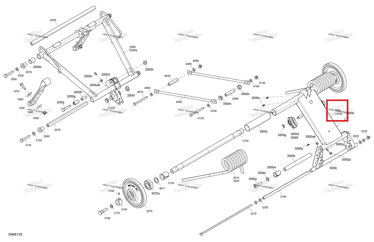 Деталь 503195405 на схеме узла 2025 Ski-Doo EXPEDITION - 900 ACE TURBO R - Xtreme - APSA - Deep Black - 154X20X1.8CST8 Track Suspension - Rear - Upper Section