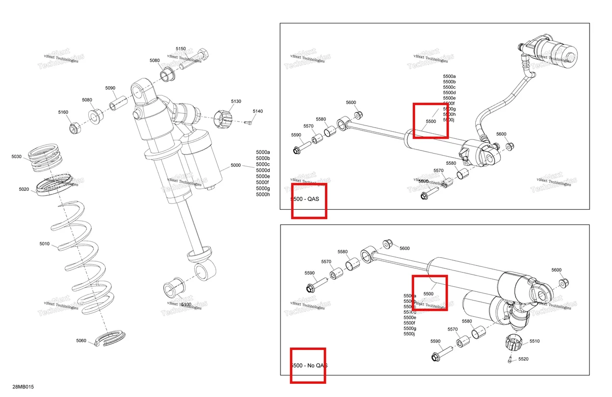 Деталь 503195496 на схеме узла 2022 Ski-Doo MXZ 850 E-TEC - XRS Suspension - Rear Shocks