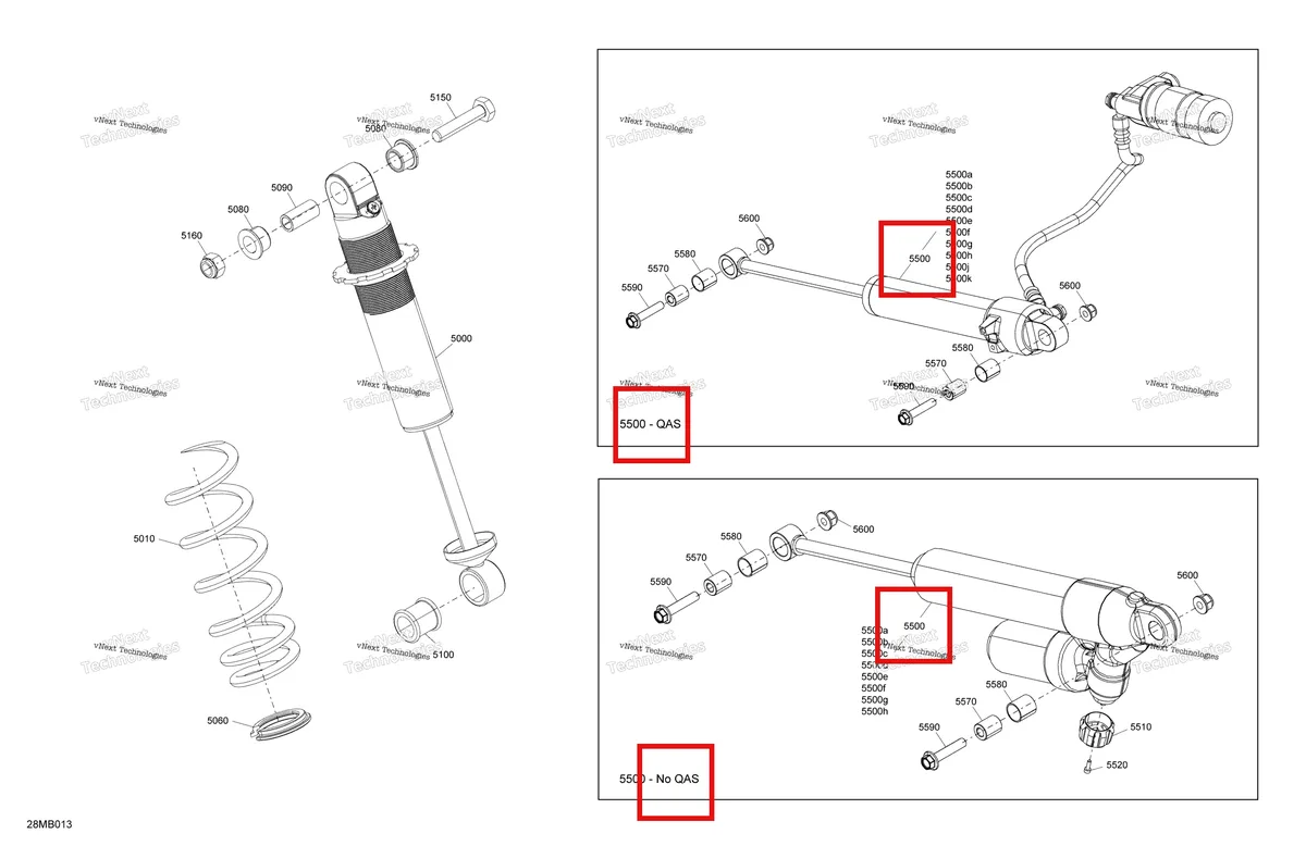 Деталь 503195499 на схеме узла 2022 Ski-Doo MXZ 850 E-TEC - X Suspension - Rear Shocks