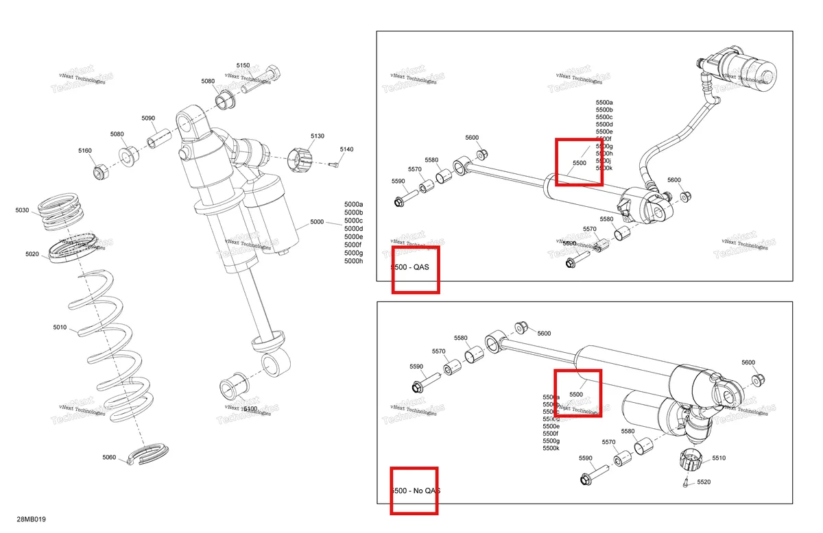 Деталь 503195502 на схеме узла 2022 Ski-Doo RENEGADE 850 E-TEC - XRS Suspension - Rear Shocks