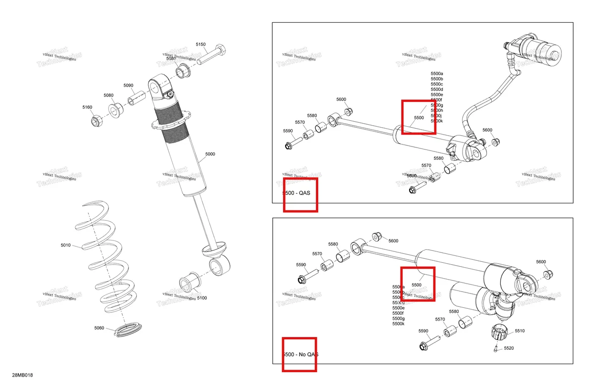 Деталь 503195504 на схеме узла 2022 Ski-Doo RENEGADE 850 E-TEC - X Suspension - Rear Shocks