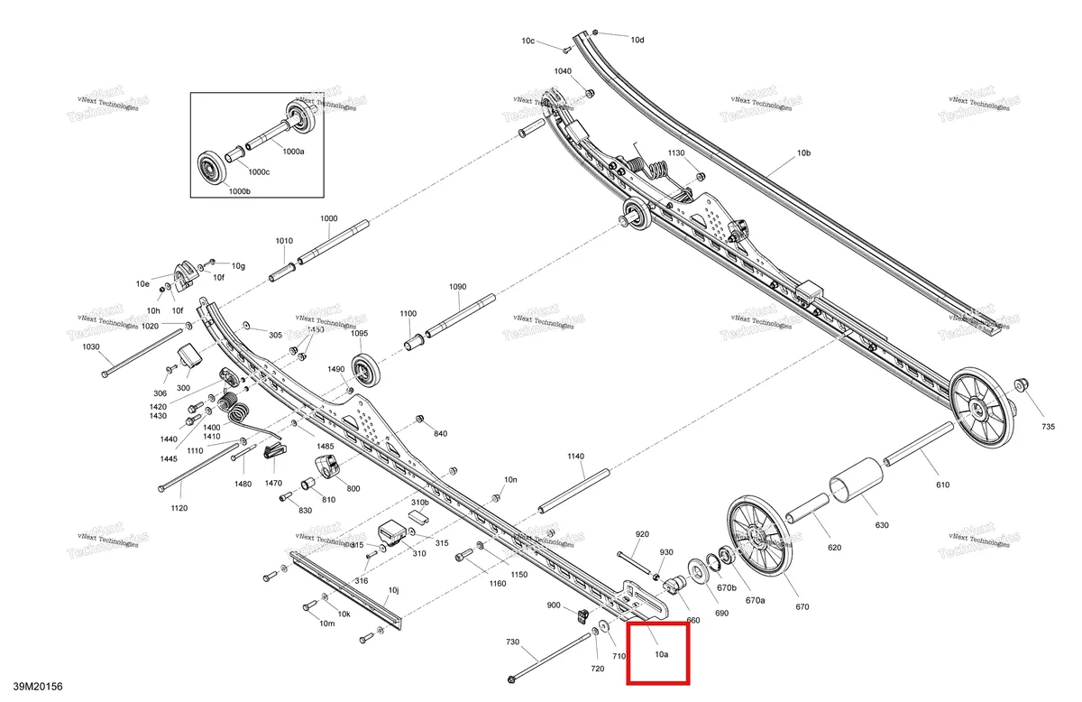 Деталь 503195556 на схеме узла 2020 Ski-Doo FREERIDE 165 850 E-TEC Suspension, Rear - Lower Section