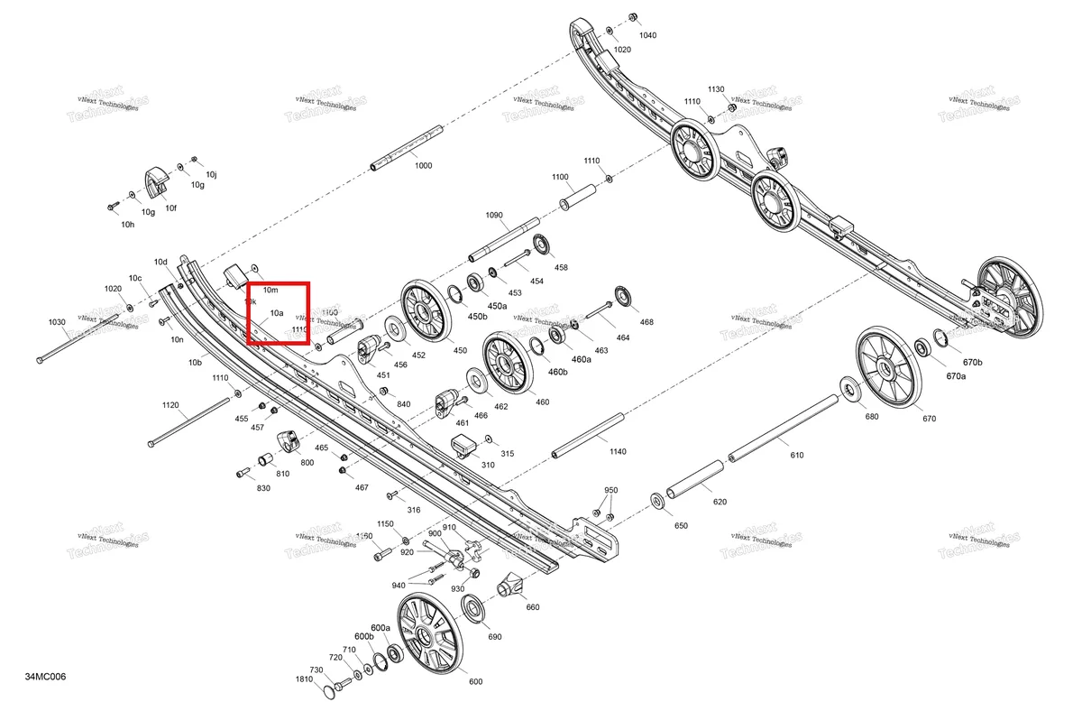 Деталь 503195590 на схеме узла 2023 Ski-Doo BACKCOUNTRY 154 850 E-TEC - XRS Suspension - Rear - Lower Section