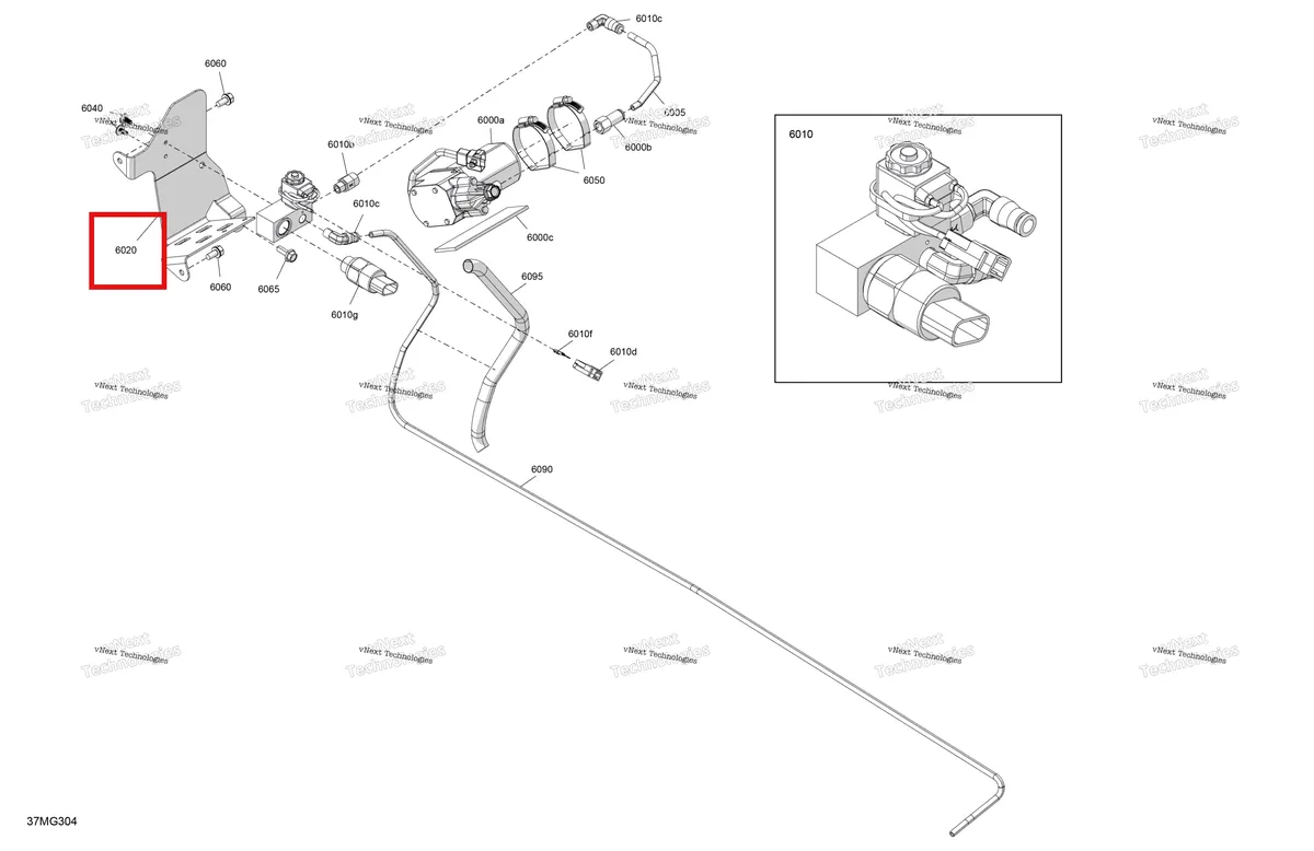 Деталь 503195676 на схеме узла 2027 Ski-Doo RENEGADE - Adrenaline with Enduro Package - 600RR E-TEC - USVA - Deep Black - 15X137X1.25SBIR Track Suspension - Air Compressor