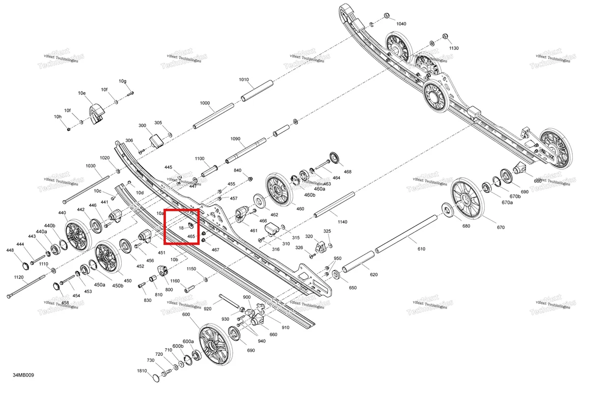 Деталь 503195683 на схеме узла 2022 Ski-Doo MXZ 600R E-TEC - TNT Suspension - Rear - Lower Section