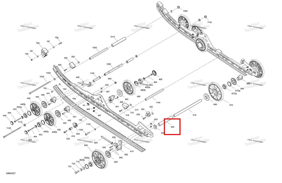 Деталь 503195694 на схеме узла 2021 Ski-Doo MXZ 600R E-TEC - XRS Suspension - Rear - Lower Section