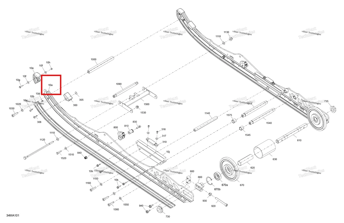 Деталь 503195784 на схеме узла 2021 Ski-Doo MXZ 600RS Suspension - Rear - Lower Section