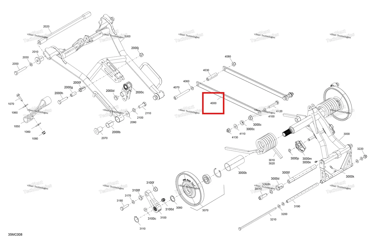 Деталь 503195818 на схеме узла 2023 Ski-Doo MXZ 600RS Suspension - Rear - Upper Section