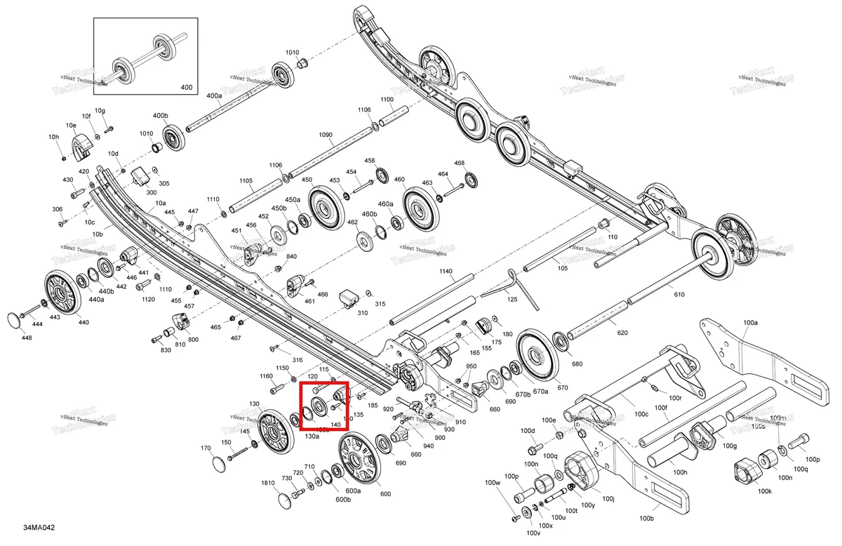 Деталь 503195845 на схеме узла 2021 Ski-Doo EXPEDITION SE 600R E-TEC Suspension - Rear - Lower Section