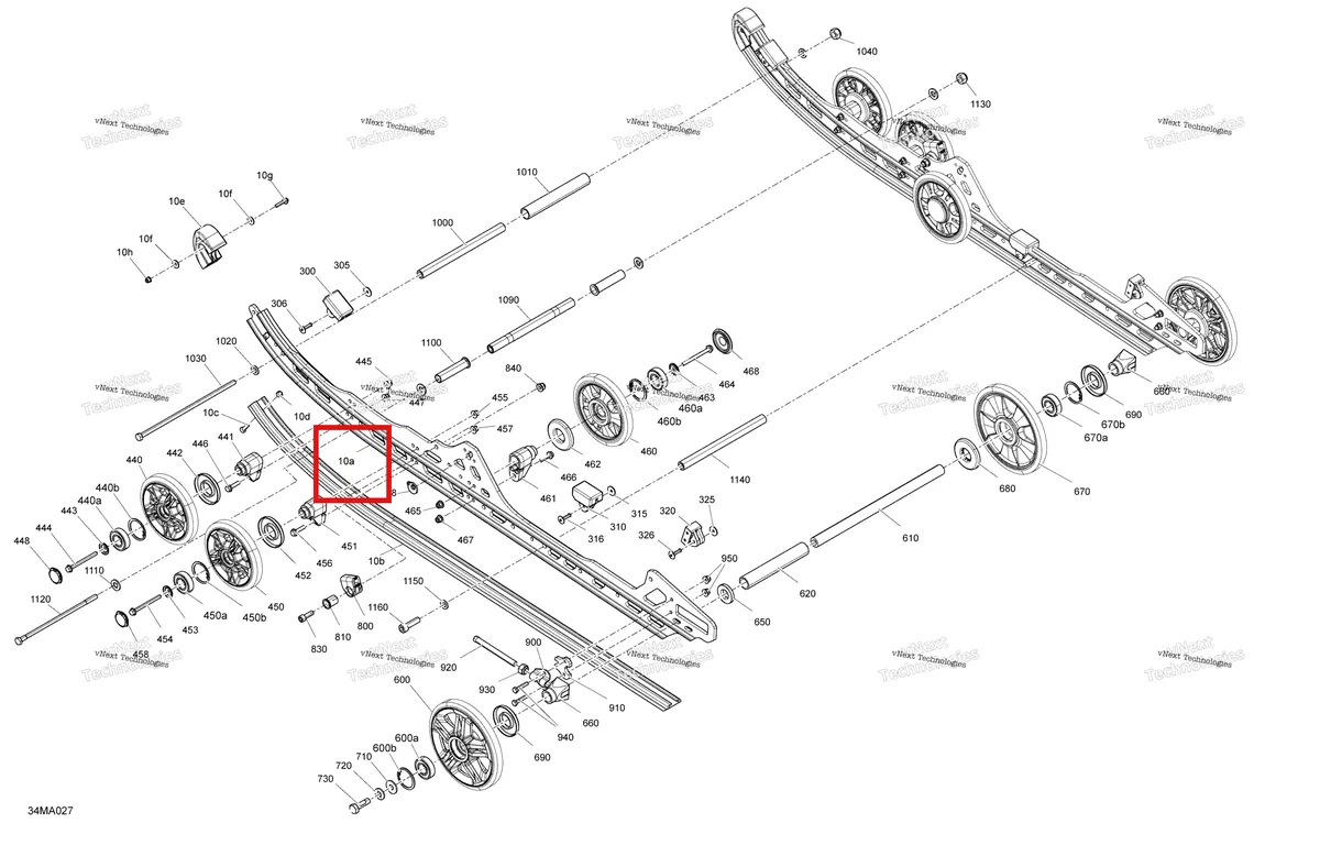 Деталь 503195933 на схеме узла 2021 Ski-Doo MXZ 600R E-TEC - X Suspension - Rear - Lower Section