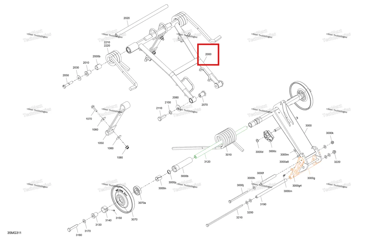 Деталь 503195948 на схеме узла 2027 Ski-Doo MXZ - NEO + - 600 EFI - 55 - BPVA - Deep Black - 15X120X1.25RS Track Suspension - Rear - Upper Section