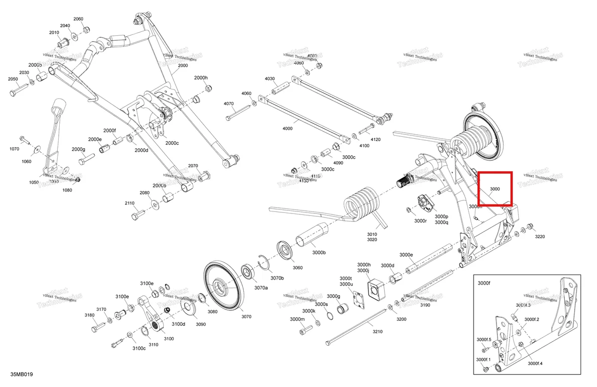 Деталь 503196040 на схеме узла 2022 Ski-Doo RENEGADE 600R E-TEC - X Suspension - Rear - Upper Section