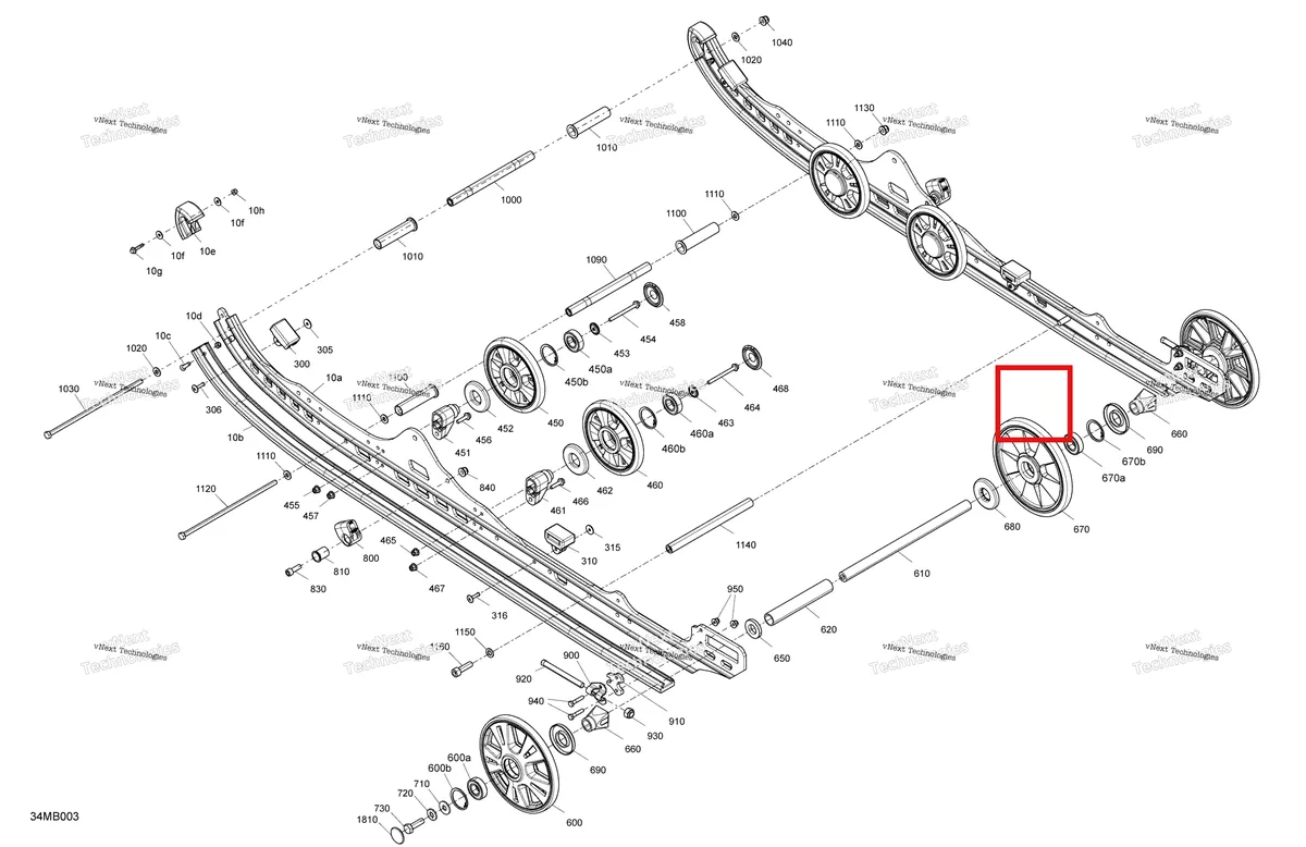 Деталь 503196069 на схеме узла 2022 Ski-Doo BACKCOUNTRY 600 EFI - SPORT Suspension - Rear - Lower Section