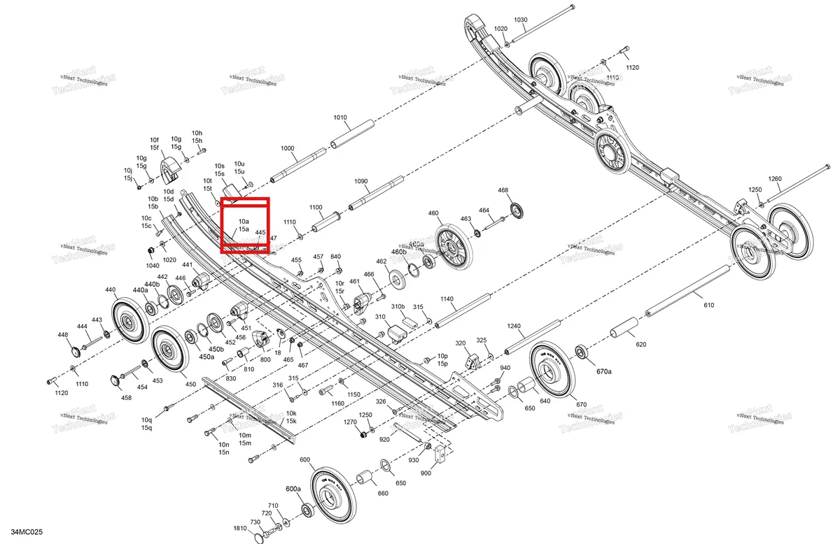 Деталь 503196843 на схеме узла 2023 Ski-Doo RENEGADE 600R E-TEC - XRS COMPETITION Suspension - Rear - Lower Section