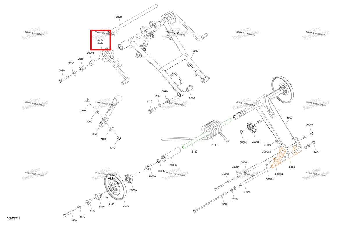 Деталь 503196895 на схеме узла 2027 Ski-Doo MXZ - NEO + - 600 EFI - 55 - BPVA - Deep Black - 15X120X1.25RS Track Suspension - Rear - Upper Section