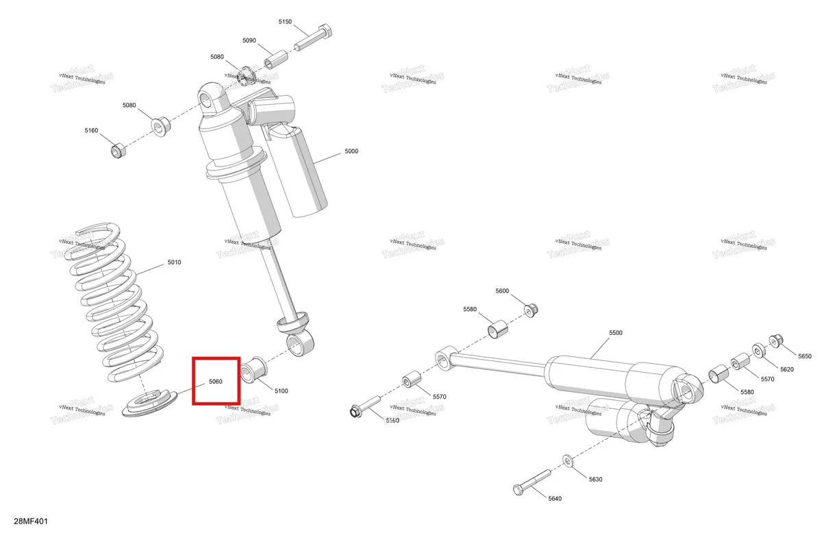 Деталь 503196901 на схеме узла 2026 Ski-Doo MXZ - RACING - 600 RS - BMTA - Neo Yellow - 15X137X1.75R Track Suspension - Rear Shocks