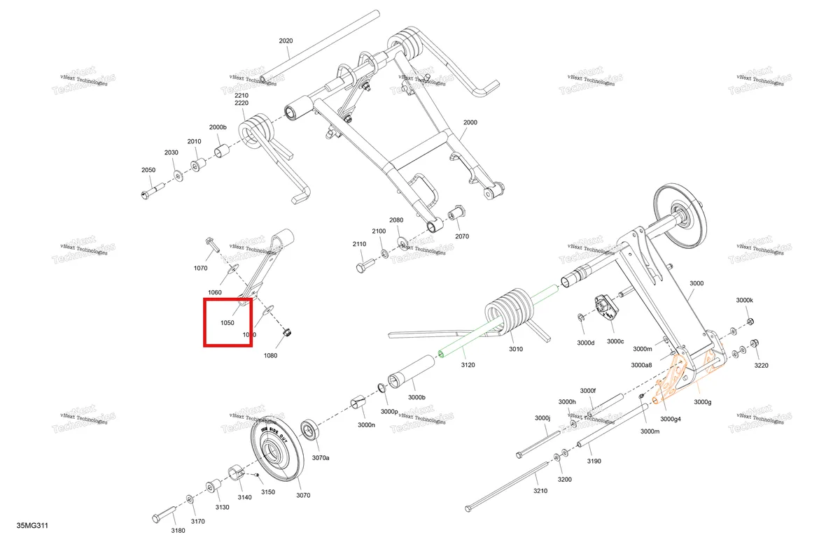 Деталь 503196914 на схеме узла 2027 Ski-Doo MXZ - NEO + - 600 EFI - 55 - BPVA - Deep Black - 15X120X1.25RS Track Suspension - Rear - Upper Section