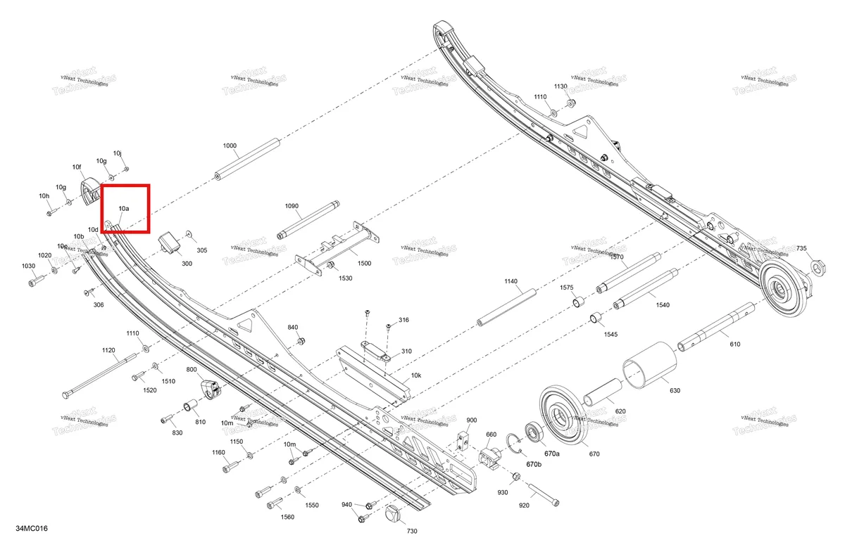 Деталь 503197012 на схеме узла 2023 Ski-Doo MXZ 600RS Suspension - Rear - Lower Section