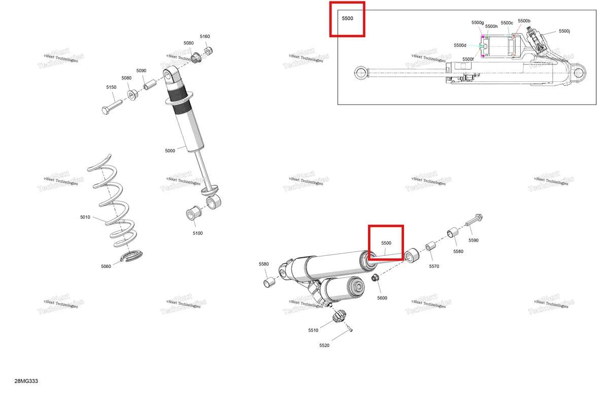 Деталь 503197034 на схеме узла 2027 Ski-Doo BACKCOUNTRY - X - 850 E-TEC - UXVN - Orange Crush - 16X146X2.0P Track Suspension - Rear Shocks