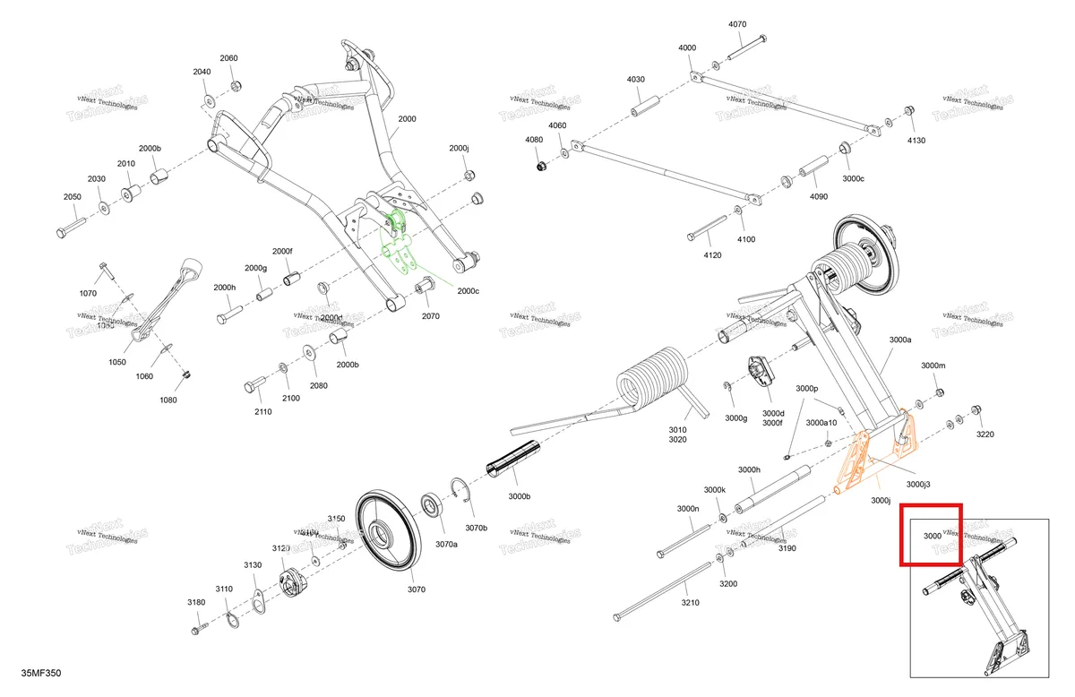 Деталь 503197225 на схеме узла 2026 Ski-Doo EXPEDITION - SPORT - 600 ACE - KCTB - Neo Yellow - 16X154X1.5CH Track Suspension - Rear - Upper Section