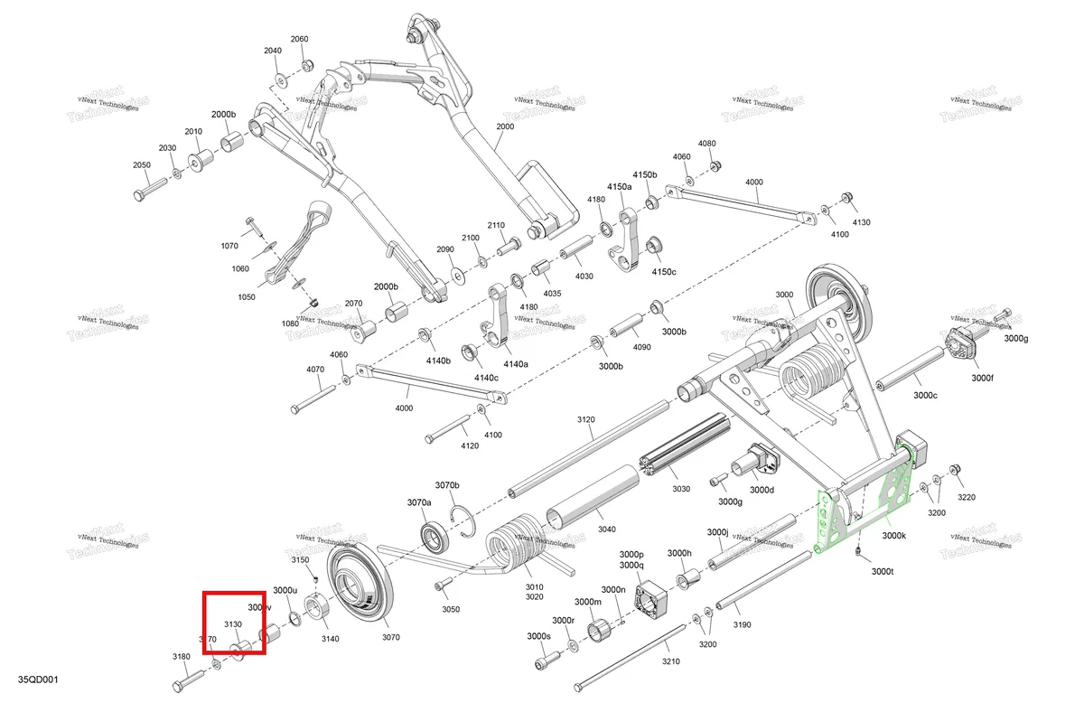 Деталь 503197280 на схеме узла 2024 Ski-Doo Electric GRAND TOURING - SPORT - EVRA - Brigth White - 120X14X0.75LFF Track Suspension - Rear - Upper Section