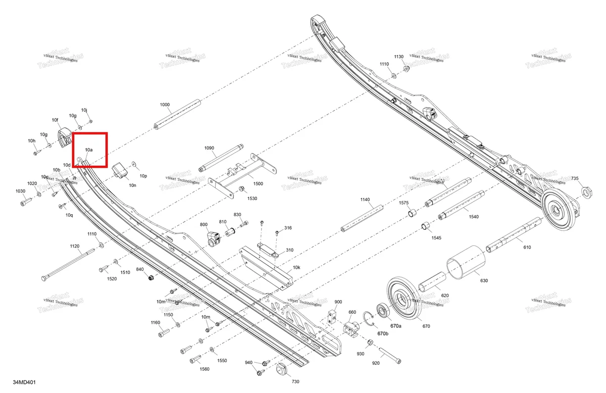 Деталь 503197317 на схеме узла 2024 Ski-Doo BMRA - RACING 600 RS Suspension - Rear - Lower Section