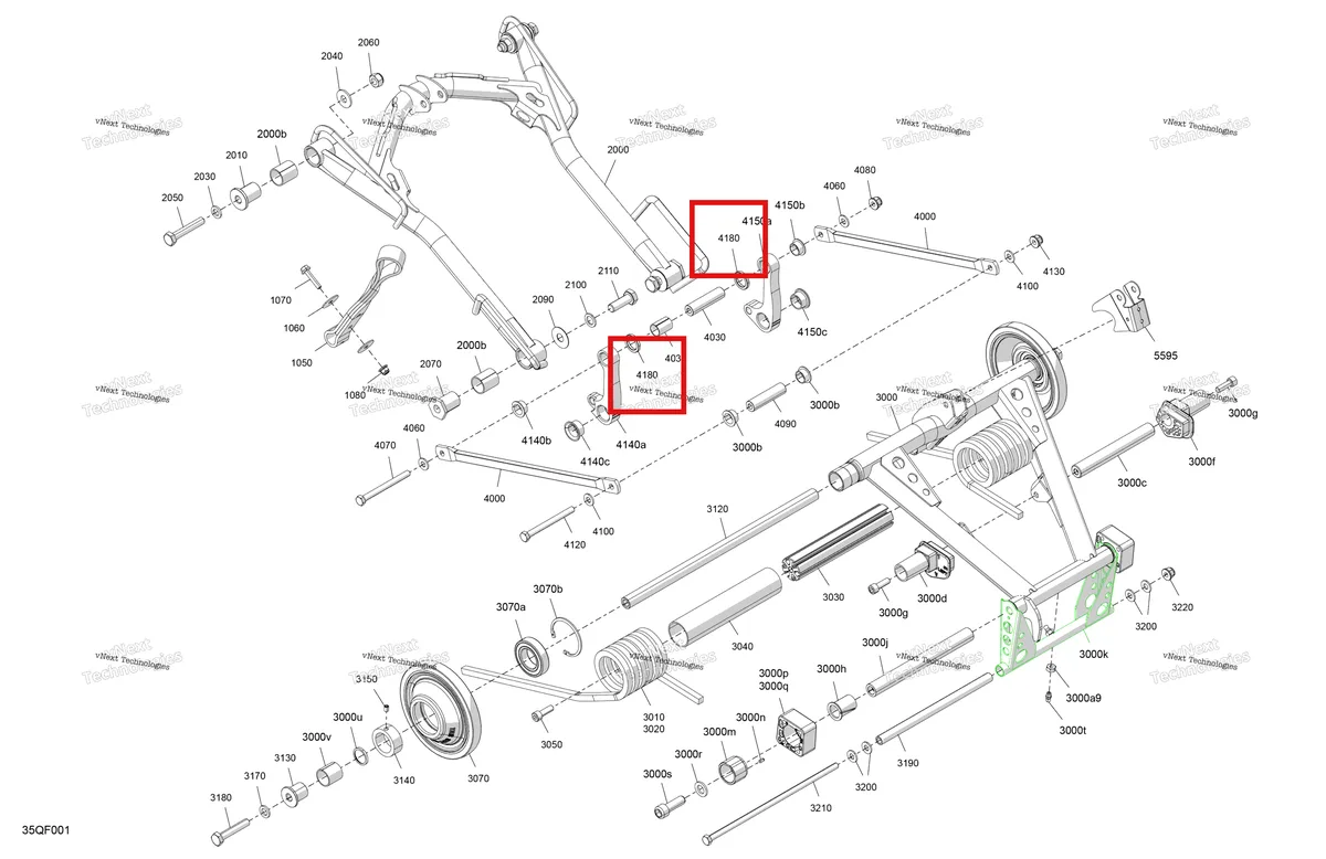 Деталь 503197374 на схеме узла 2026 Ski-Doo GRAND TOURING - SPORT - ESTA - Bright White - 14X120X0.75LFF Track Suspension - Rear - Upper Section