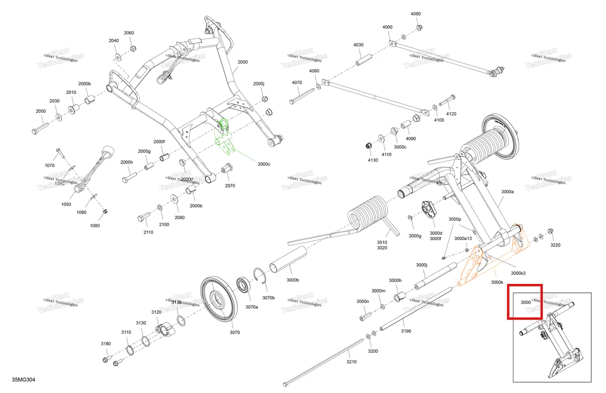 Деталь 503197772 на схеме узла 2027 Ski-Doo EXPEDITION - XTREM - 850 E-TEC - ADVA - Deep Black - 20X154X1.8CST8 Track Suspension - Rear - Upper Section