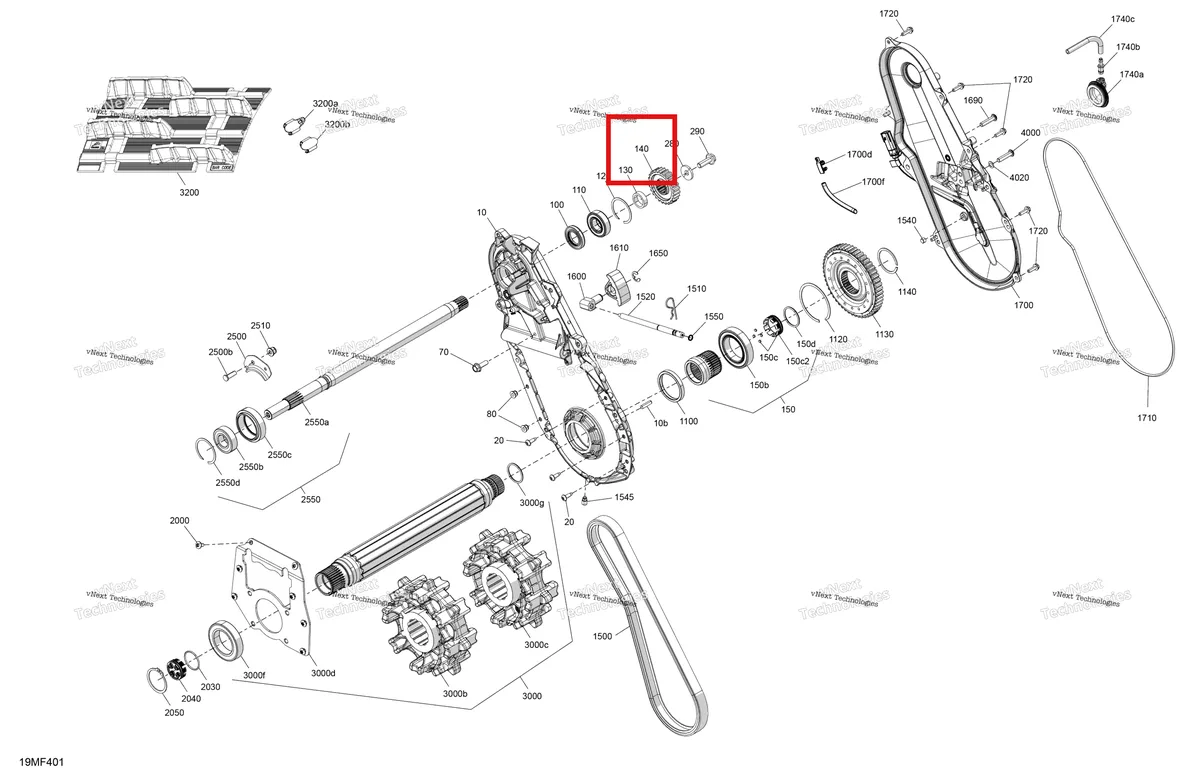 Деталь 504091100 (Деталь 22 Teeth Sprocket, Large) на схеме узла 2026 Ski-Doo MXZ - RACING - 600 RS - BMTA - Neo Yellow - 15X137X1.75R Track Drive - System
