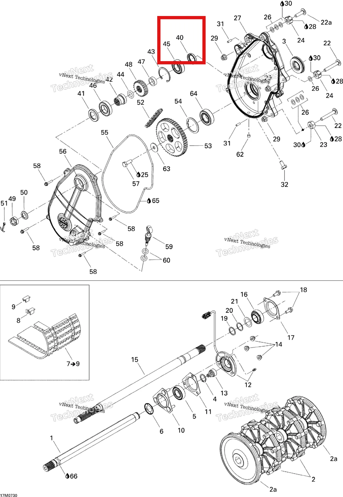 Деталь 504152544 на схеме узла 2007 Ski-Doo MACH Z Adrenaline Drive System Adr
