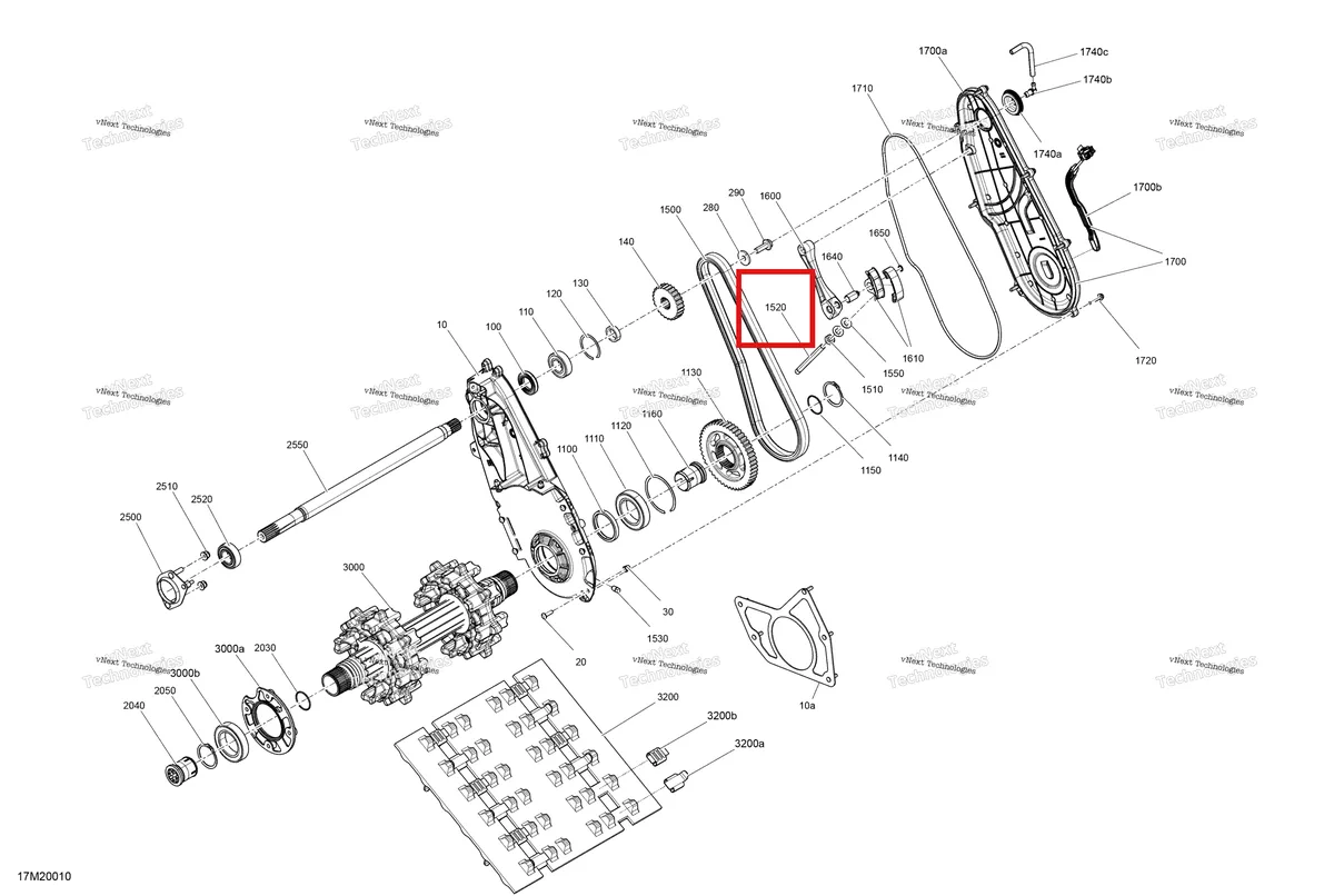 Деталь 504152602 (Регулировочный Винт) на схеме узла 2020 Ski-Doo TUNDRA 550F Drive - System