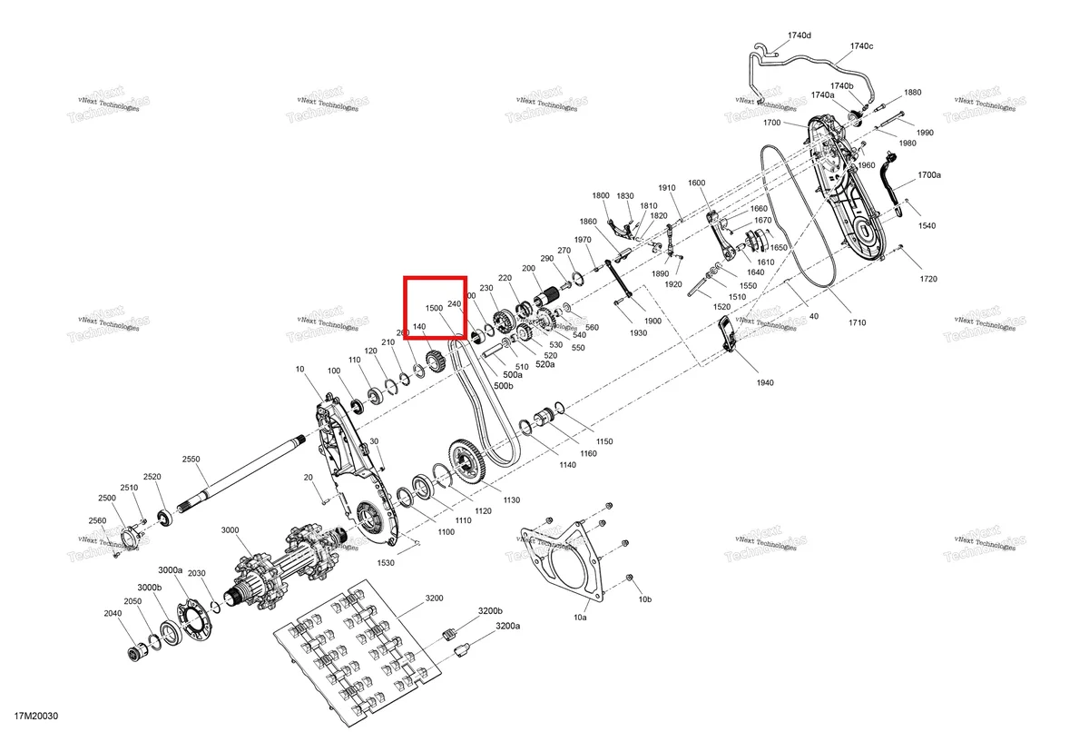 Деталь 504152630 (Цепной Привод) на схеме узла 2020 Ski-Doo TUNDRA 600 ACE Drive - System