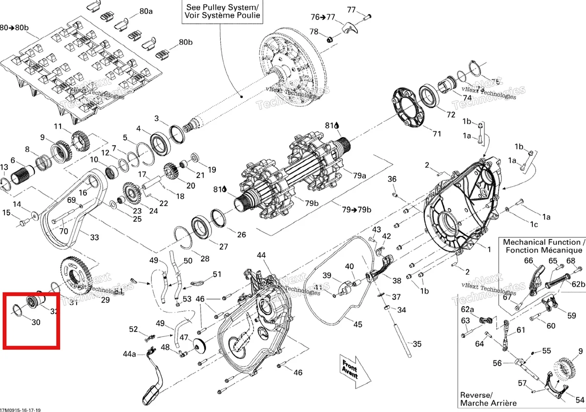 Деталь 504152687 на схеме узла 2009 Ski-Doo GSX Limited 1200 4-TEC Drive System