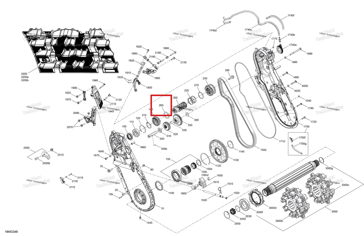 Деталь 504152689 (Шайба) на схеме узла 2027 Ski-Doo EXPEDITION - SPORT - 600 ACE - KCVA - Neo Yellow - 16X154X1.5CH Track Drive - System