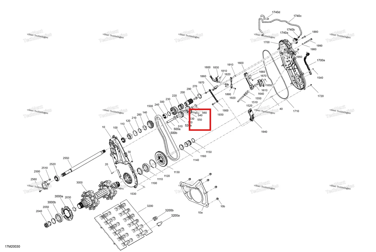 Деталь 504152724 (Деталь Sprocket, 29 Teeth) на схеме узла 2020 Ski-Doo TUNDRA 600 ACE Drive - System