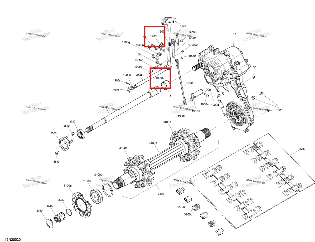 Деталь 504152787 (Гильца) на схеме узла 2020 Ski-Doo SKANDIC WT 600HO E-TEC Drive - System