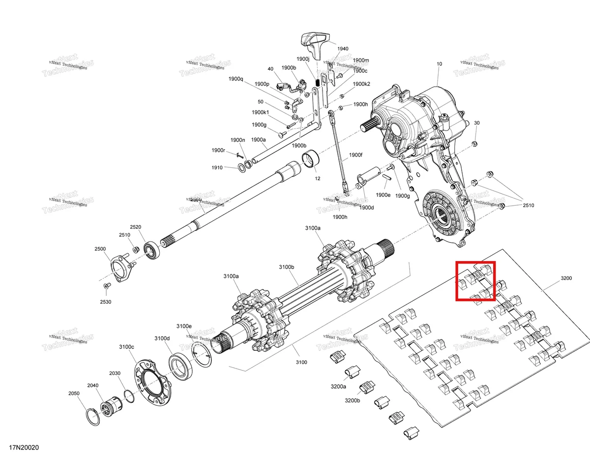 Деталь 504152890 (Подшипник) на схеме узла 2020 Ski-Doo EXPEDITION SWT 900 ACE Drive - System