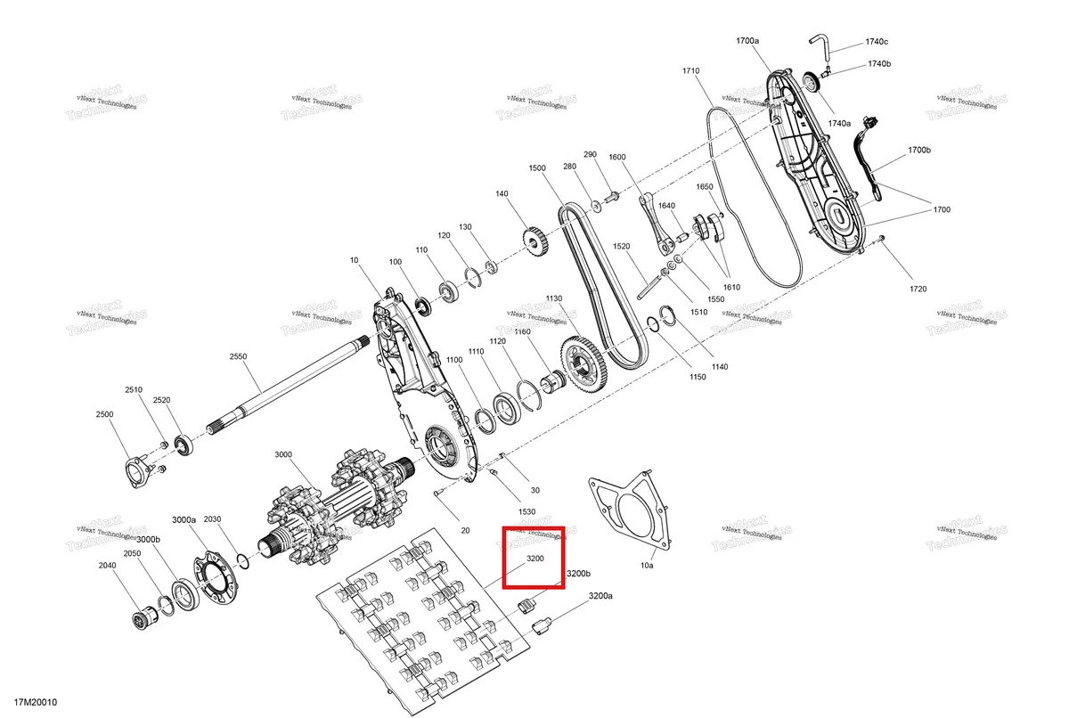 Деталь 504152907 на схеме узла 2020 Ski-Doo TUNDRA 550F Drive - System