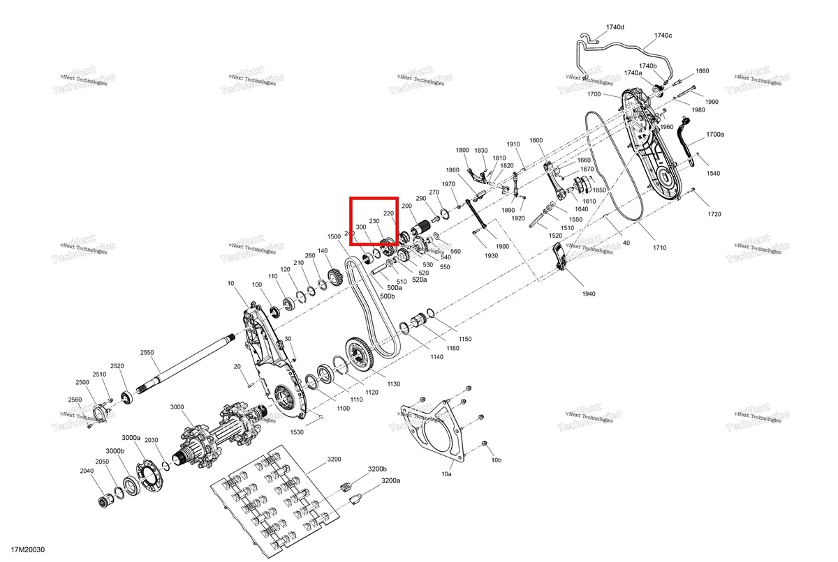 Деталь 504152960 (Деталь Slinding Gear, 27 Teeth) на схеме узла 2020 Ski-Doo TUNDRA 600 ACE Drive - System