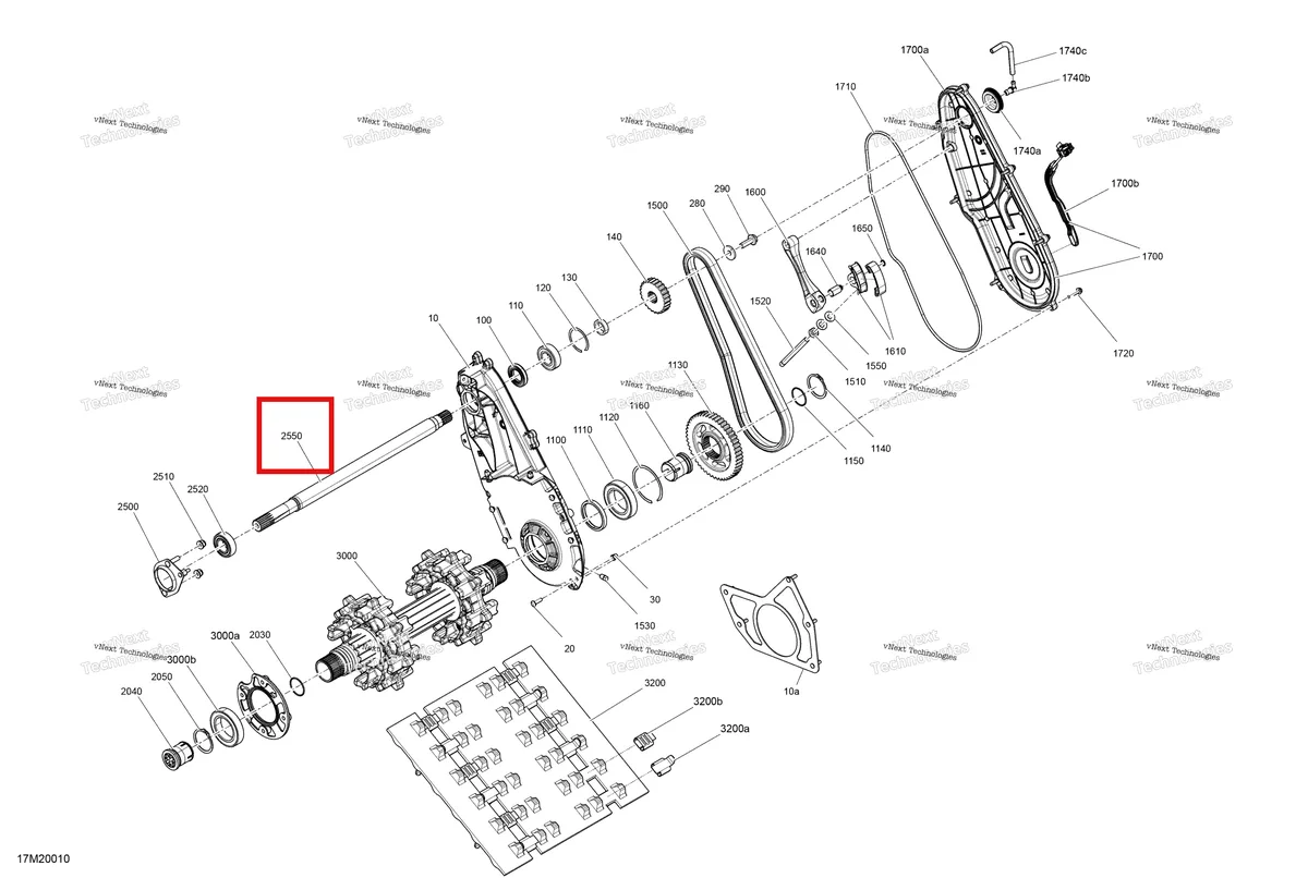 Деталь 504153000 (Счетчик Вал) на схеме узла 2020 Ski-Doo TUNDRA 550F Drive - System