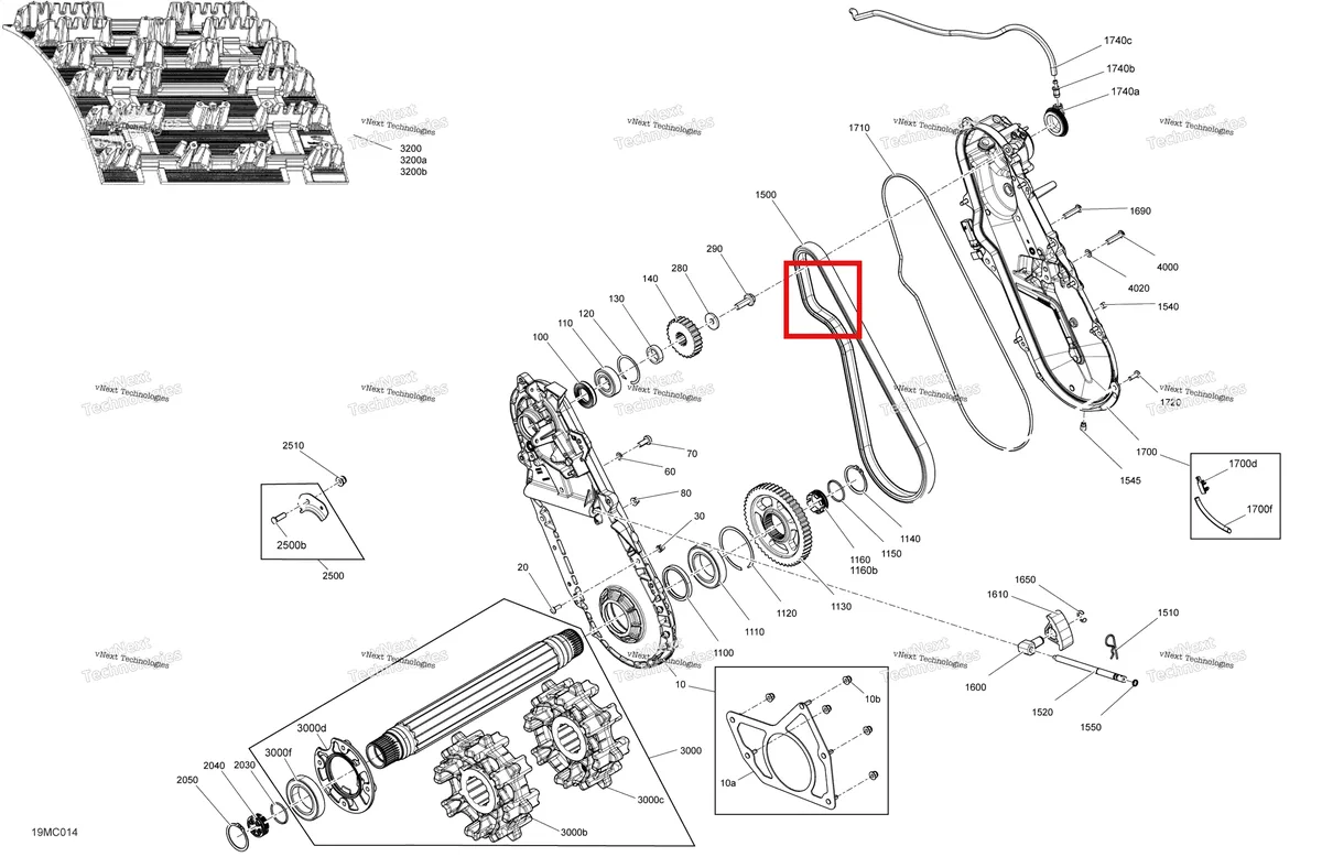 Деталь 504153101 на схеме узла 2023 Ski-Doo RENEGADE 600R E-TEC - ENDURO Drive - System