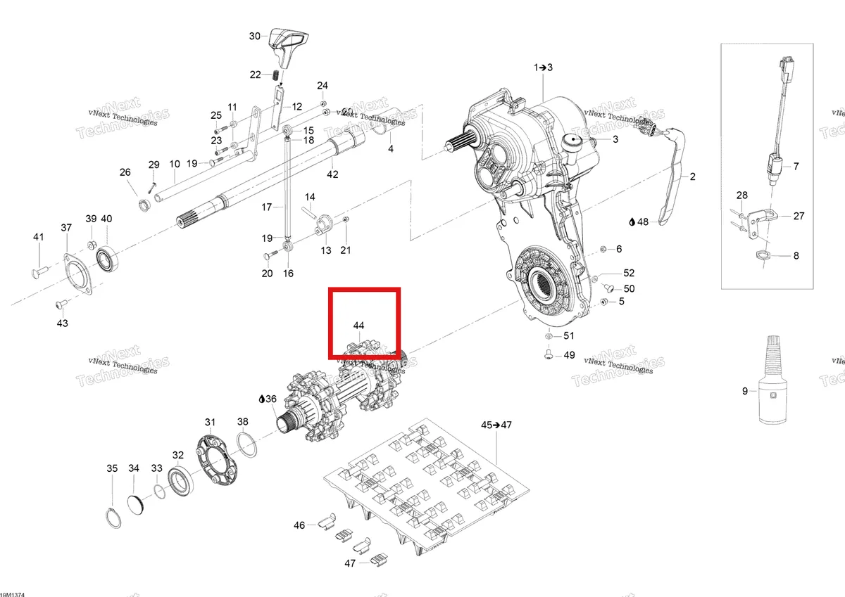 Деталь 504153106 (Деталь Drive Axle Ass'y (ce). Ce Models) на схеме узла 2013 Ski-Doo Skandic WT 550F XU Drive System