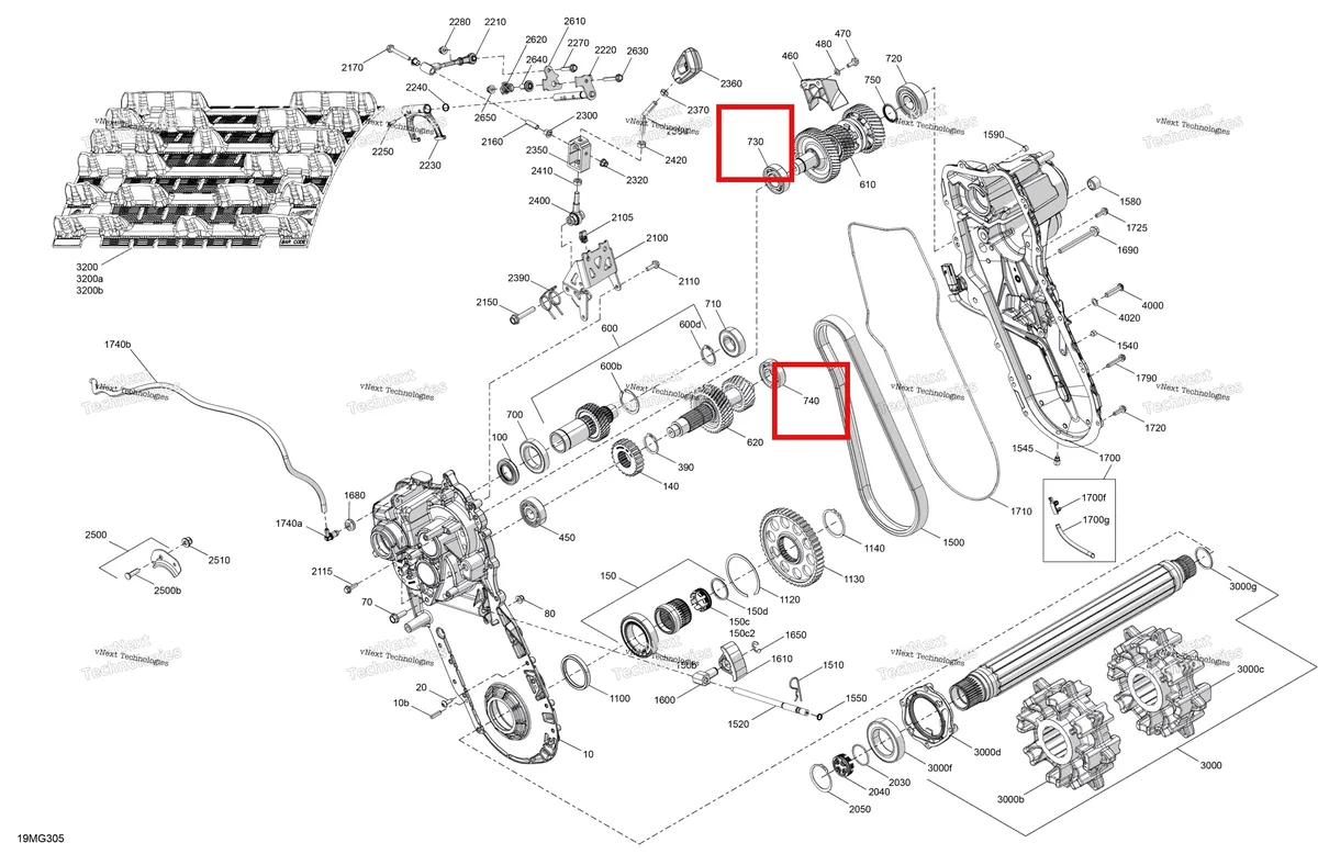 Деталь 504153165 на схеме узла 2027 Ski-Doo EXPEDITION - LE - 600R E-TEC - ABVA - Neo Yellow - 20X154X1.5CSS Track Drive - System