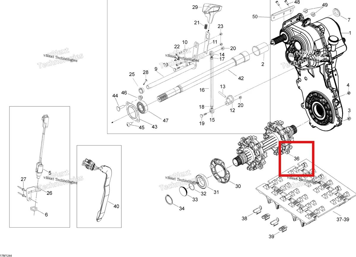 Деталь 504153172 (Деталь Drive Axle Ass'y) на схеме узла Drive System