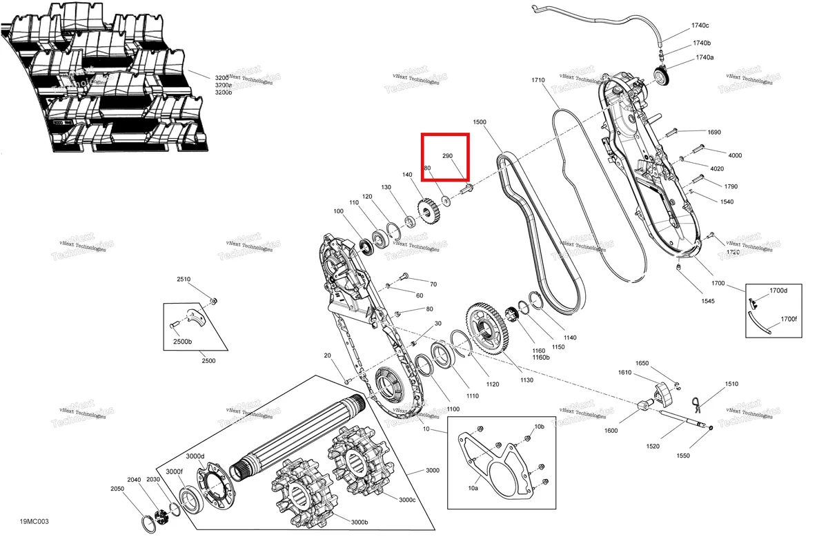 Деталь 504153173 (Track AssВґy (406 X 3923 X 51). Includes 49 To 51) на схеме узла 2023 Ski-Doo BACKCOUNTRY 154 850 E-TEC - XRS Drive - System
