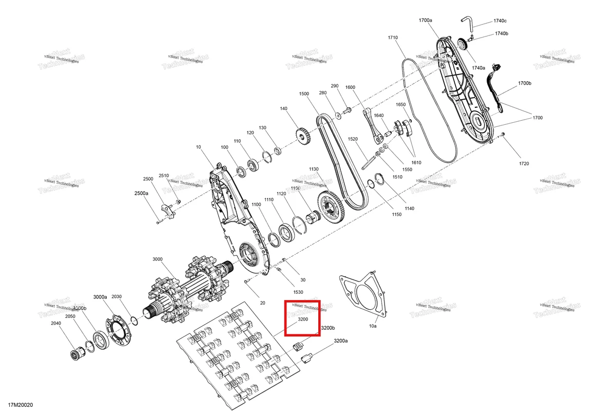 Деталь 504153396 на схеме узла 2020 Ski-Doo TUNDRA 600HO E-TEC Drive - System