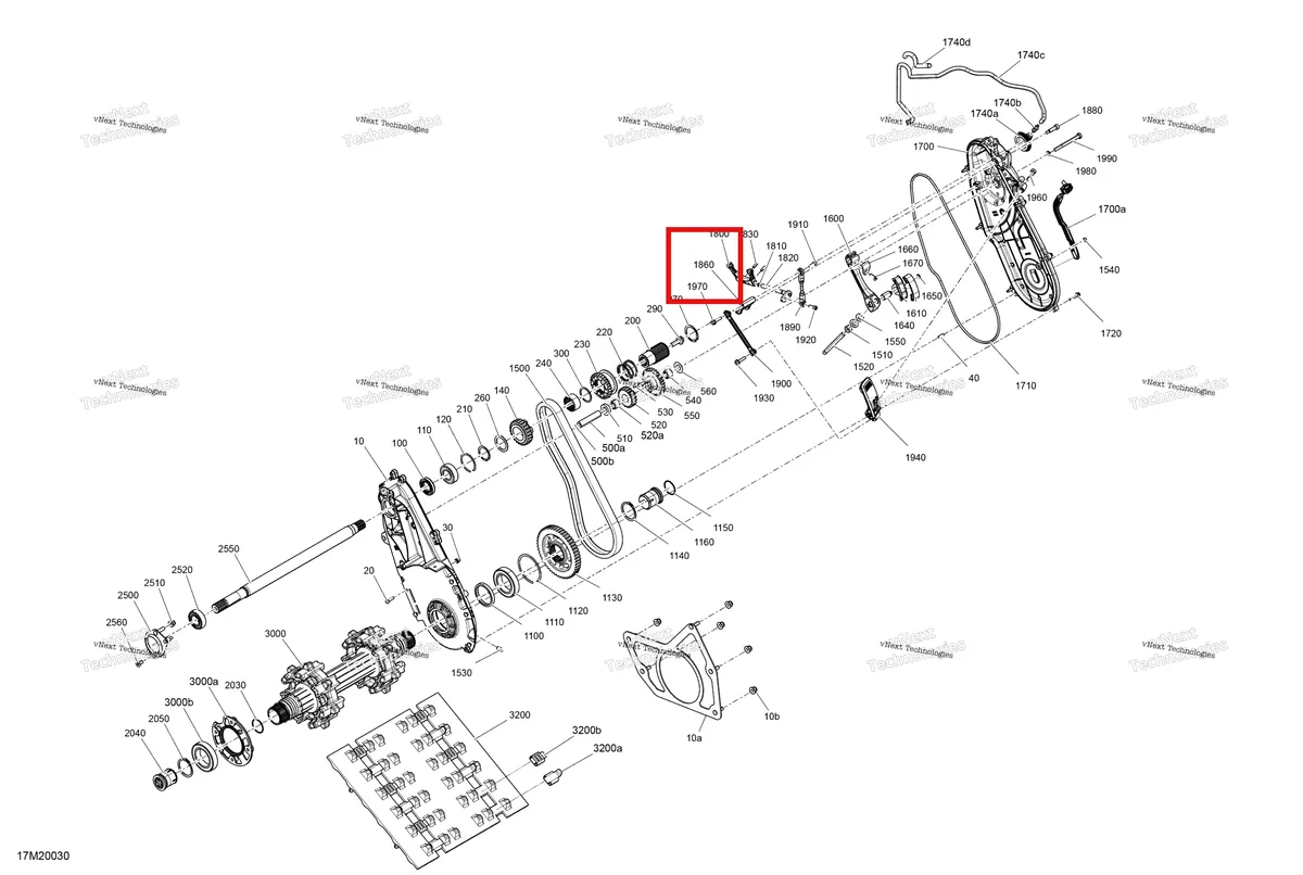 Деталь 504153427 (Рычаг) на схеме узла 2020 Ski-Doo TUNDRA 600 ACE Drive - System