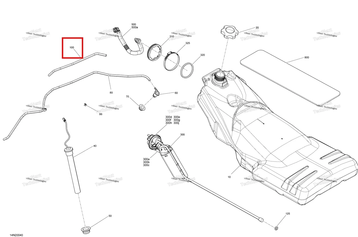 Деталь 504153468 (Защитная Трубка) на схеме узла 2020 Ski-Doo EXPEDITION SWT 900 ACE Engine - Fuel