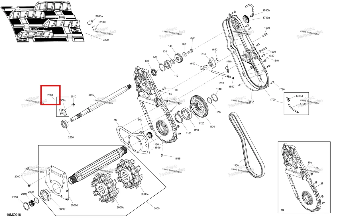 Деталь 504153491 на схеме узла 2023 Ski-Doo MXZ 600RS Drive - System